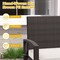 Outdoor Wicker Bench with Cushion and Metal Frame for 2 People